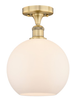 Edison One Light Semi-Flush Mount in Brushed Brass (405|616-1F-BB-G121-10)