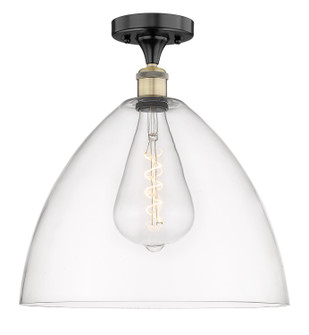 Edison One Light Semi-Flush Mount in Black Antique Brass (405|616-1F-BAB-GBD-162)