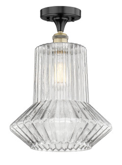 Edison One Light Semi-Flush Mount in Black Antique Brass (405|616-1F-BAB-G212)