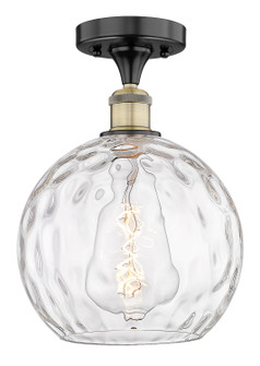 Edison One Light Semi-Flush Mount in Black Antique Brass (405|616-1F-BAB-G1215-10)