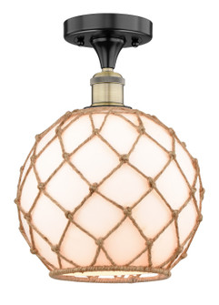 Edison One Light Semi-Flush Mount in Black Antique Brass (405|616-1F-BAB-G121-10RB)