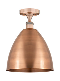 Edison One Light Semi-Flush Mount in Antique Copper (405|616-1F-AC-MBD-12-AC)