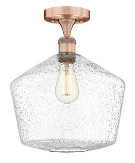 Edison One Light Semi-Flush Mount in Antique Copper (405|616-1F-AC-G654-12)