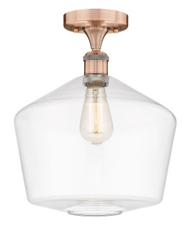 Edison One Light Semi-Flush Mount in Antique Copper (405|616-1F-AC-G652-12)