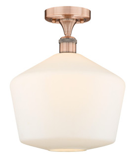 Edison One Light Semi-Flush Mount in Antique Copper (405|616-1F-AC-G651-12)