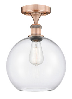 Edison One Light Semi-Flush Mount in Antique Copper (405|616-1F-AC-G122-10)