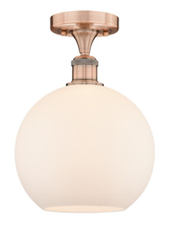 Edison One Light Semi-Flush Mount in Antique Copper (405|616-1F-AC-G121-10)