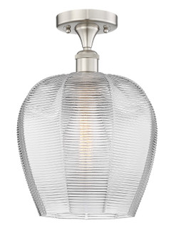Edison One Light Semi-Flush Mount in Antique Brass (405|616-1F-AB-G462-12)
