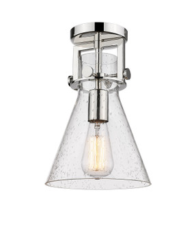 Downtown Urban One Light Semi-Flush Mount in Polished Nickel (405|411-1F-PN-G411-8SDY)