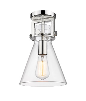 Downtown Urban One Light Semi-Flush Mount in Polished Nickel (405|411-1F-PN-G411-8CL)