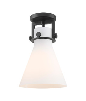 Downtown Urban One Light Semi-Flush Mount in Matte Black (405|411-1F-BK-G411-8WH)