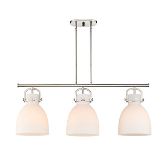 Downtown Urban Three Light Island Pendant in Polished Nickel (405|410-3I-PN-G412-10WH)