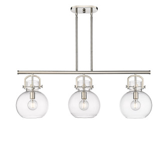 Downtown Urban Three Light Island Pendant in Polished Nickel (405|410-3I-PN-G410-10CL)