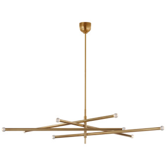 Rousseau LED Chandelier in Antique-Burnished Brass (268|KW 5595AB-CG)