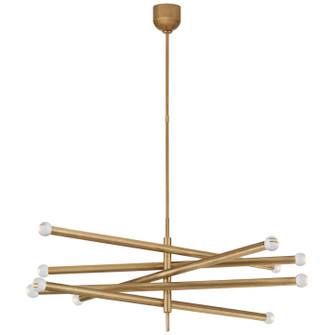 Rousseau LED Chandelier in Antique-Burnished Brass (268|KW 5587AB-CG)