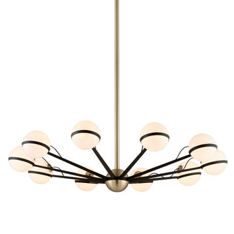 Ace Ten Light Chandelier in Textured Bronze Brushed Brass (67|F5306-TBZ/BBA)