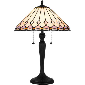 Tiffany Two Light Table Lamp in Matte Black (10|TF6149MBK)