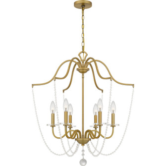 Sunday Six Light Chandelier in Aged Brass (10|SDY5028AB)