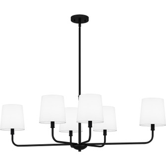 Gallagher Six Light Linear Chandelier in Matte Black (10|GGR642MBK)