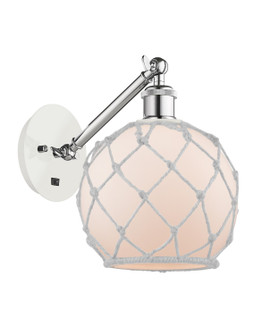 Ballston One Light Wall Sconce in White Polished Chrome (405|317-1W-WPC-G121-8RW)