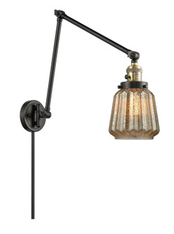 Franklin Restoration LED Swing Arm Lamp in Black Antique Brass (405|238-BAB-G146-LED)