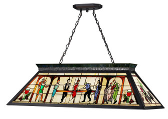 Tiffany Billiard Four Light Billiard in Matte Black (224|KD28)
