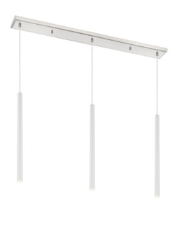 Forest LED Linear Chandelier in Brushed Nickel (224|917MP24-WH-LED-3LBN)