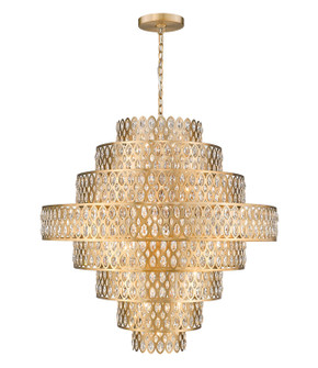 Dealey 25 Light Chandelier in Heirloom Brass (224|822P45-HB)