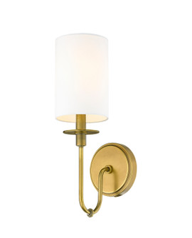 Ella One Light Wall Sconce in Rubbed Brass (224|809-1S-RB-WH)