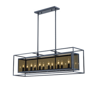 Infinity 12 Light Linear Chandelier in Misty Charcoal (224|802-44L-MC)