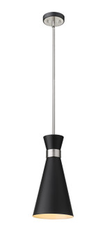 Soriano One Light Pendant in Matte Black + Brushed Nickel (224|728P8-MB-BN)