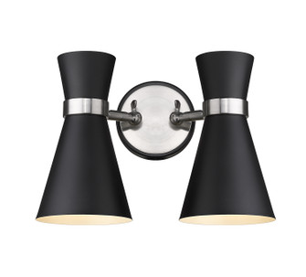 Soriano Two Light Wall Sconce in Matte Black + Brushed Nickel (224|728-2S-MB-BN)