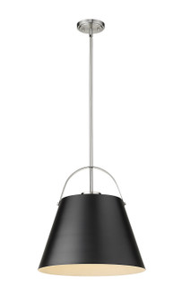 Z-Studio One Light Pendant in Matte Black / Brushed Nickel (224|726P18-MB+BN)