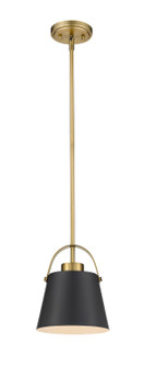 Z-Studio One Light Pendant in Matte Black + Heritage Brass (224|726MP-MB+HBR)