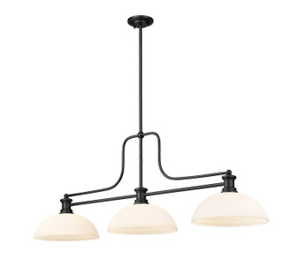 Melange Three Light Billiard in Matte Black (224|725-3MB-DMO14)