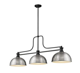Melange Three Light Billiard in Matte Black (224|725-3MB-D12BN)