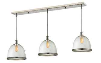 Mason Three Light Linear Chandelier in Brushed Nickel (224|718P13-3BN)