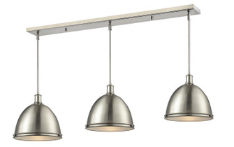 Mason Three Light Linear Chandelier in Brushed Nickel (224|710P13-3BN)