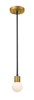 Neutra One Light Pendant in Matte Black / Foundry Brass (224|621MP-MB-FB)