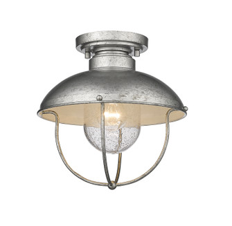 Ansel One Light Outdoor Flush Mount in Galvanized (224|590F-GV)