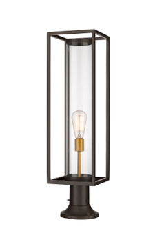 Dunbroch One Light Outdoor Pier Mounted Fixture in Deep Bronze + Outdoor Brass (224|584PHBR-553PM-DBZ)