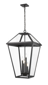 Talbot Four Light Outdoor Chain Mount Ceiling Fixture in Black (224|579CHXLX-BK)