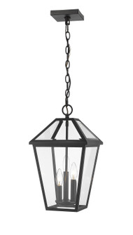 Talbot Three Light Outdoor Chain Mount Ceiling Fixture in Black (224|579CHB-BK)