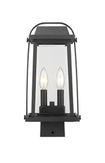 Millworks Two Light Outdoor Post Mount in Black (224|574PHMS-BK)