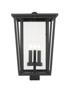 Seoul Three Light Outdoor Post Mount in Black (224|571PHXLS-BK)