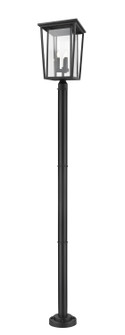 Seoul Three Light Outdoor Post Mounted Fixture in Black (224|571PHXLR-567P-BK)