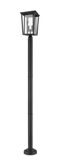Seoul Two Light Outdoor Post Mounted Fixture in Black (224|571PHBR-567P-BK)