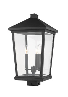 Beacon Three Light Outdoor Post Mount Fixture in Black (224|568PHXLS-BK)
