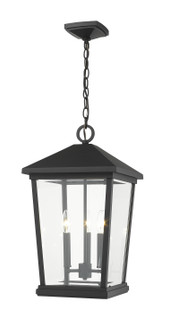Beacon Three Light Outdoor Chain Mount Ceiling Fixture in Black (224|568CHXL-BK)