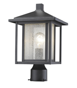 Aspen One Light Outdoor Post Mount Fixture in Black (224|554PHM-BK)